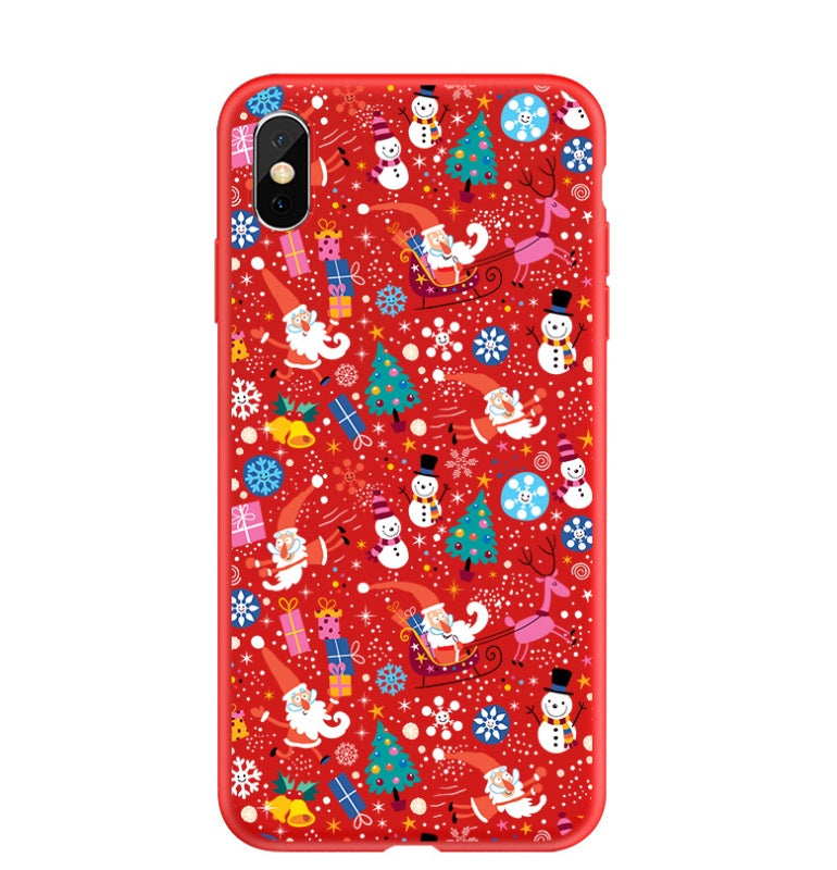 Christmas phone case with festive holiday design and protective cover shown on a smartphone