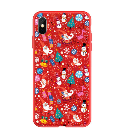 Christmas phone case with festive holiday design and protective cover shown on a smartphone