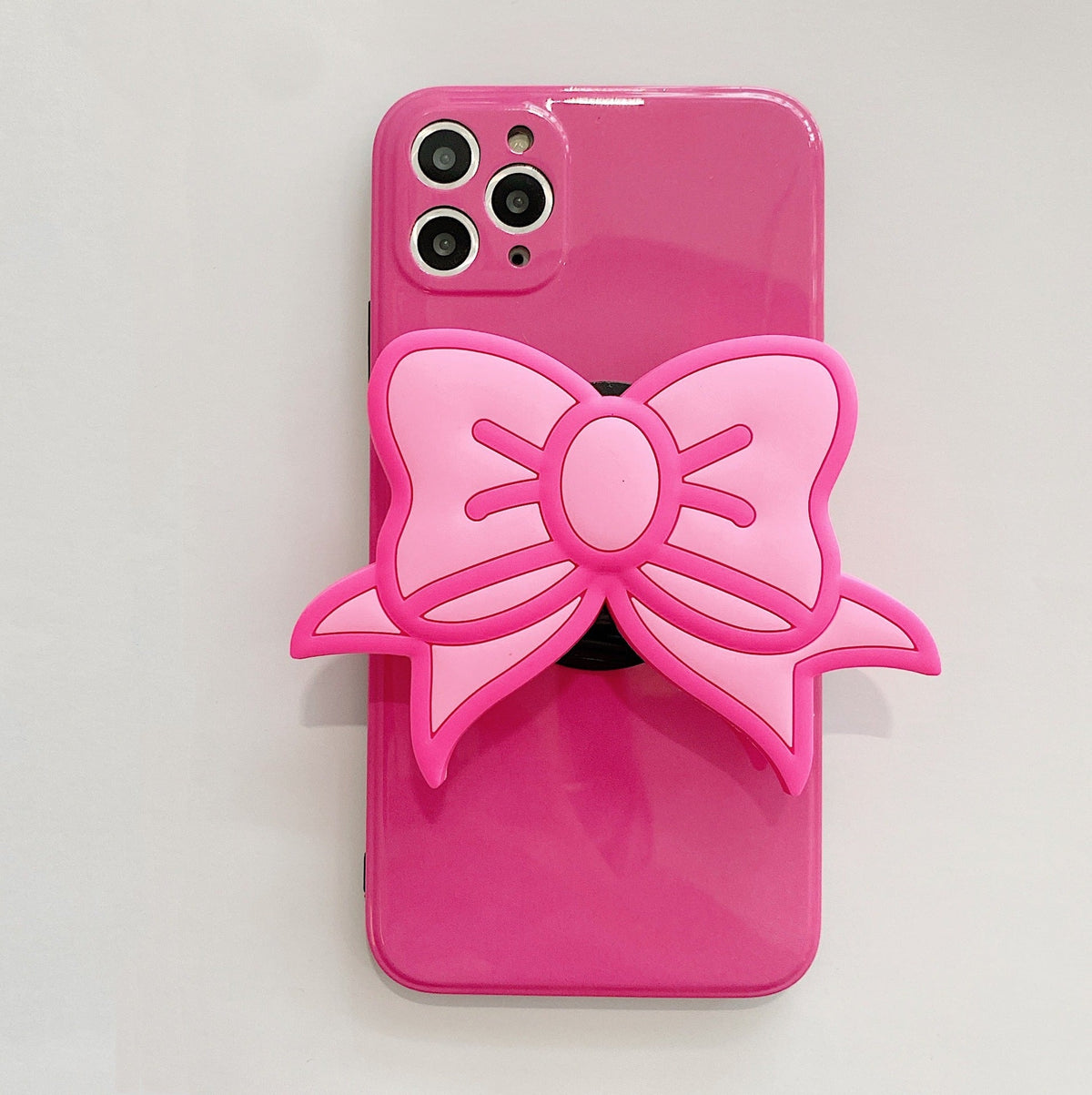 Pink bow personality stand phone case, Korea-inspired design from My Store