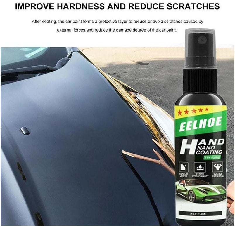 Nano coating car polish spray bottle for vehicle paint protection and shine