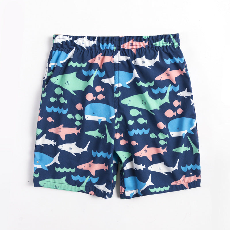 Children's beach shorts boxer swimming trunks in a colorful design by My Store