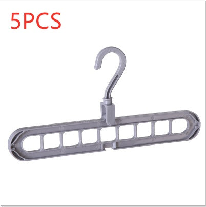9-hole clothes hanger organizer, space-saving hanger design in white plastic