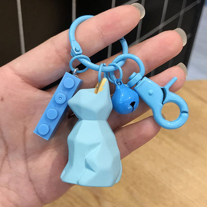 Cute dinosaur keychain key ring in a colorful playful design, New Fashion accessory