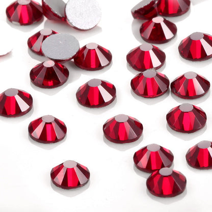 Glass flat nail drill rhinestone bit close-up
