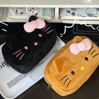 Cartoon cute caramel cat pencil case with a good-looking design