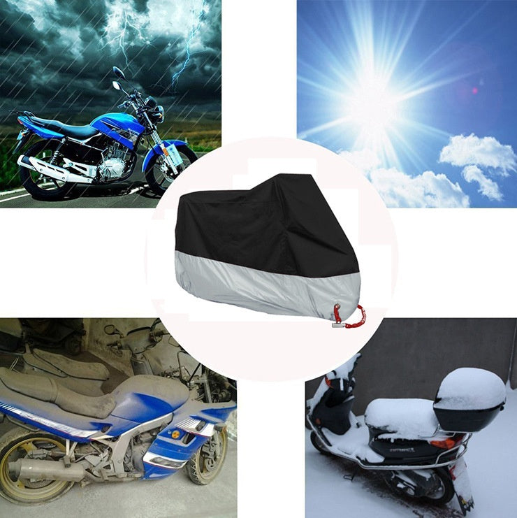 Waterproof motorcycle cover in a protective fitted design