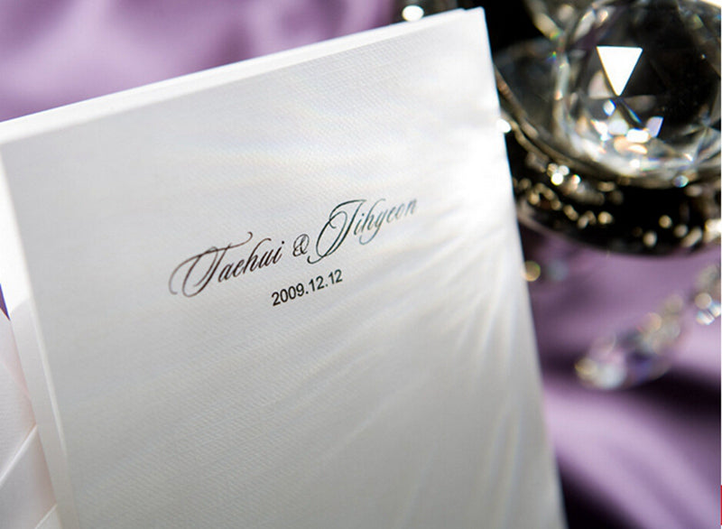 Personalized custom invitation, Type 7 design shown flat and centered