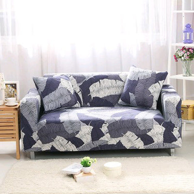 Printed sofa cushion cover with decorative pattern, shown in a close-up view