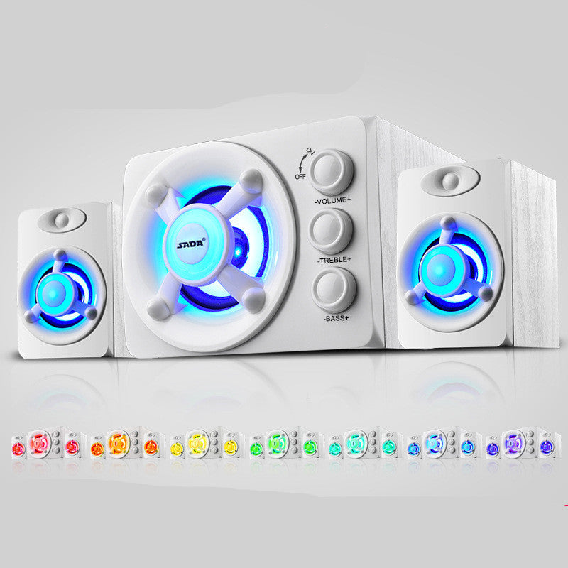 Desktop home speakers by My Store in a compact design for computer or home audio setups
