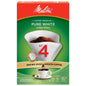 Melitta 4 Super Premium Cone Coffee Filters, White