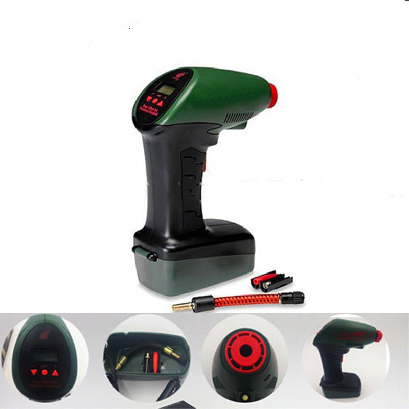 Mini digital inflator pump with compact design and digital pressure display