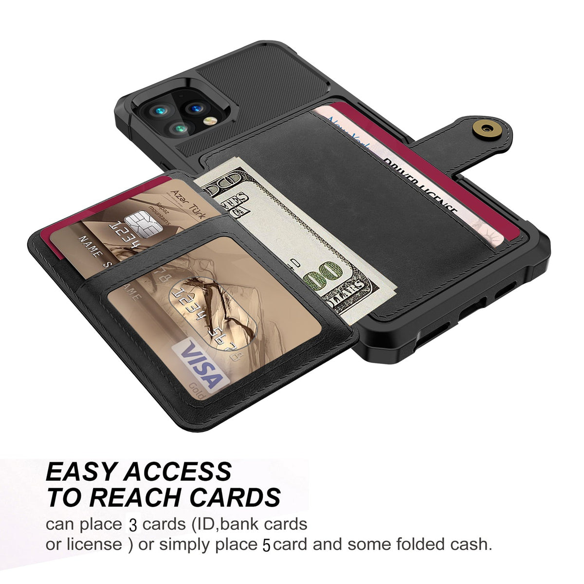 Card wallet holder phone case with card slot and protective cover, My Store