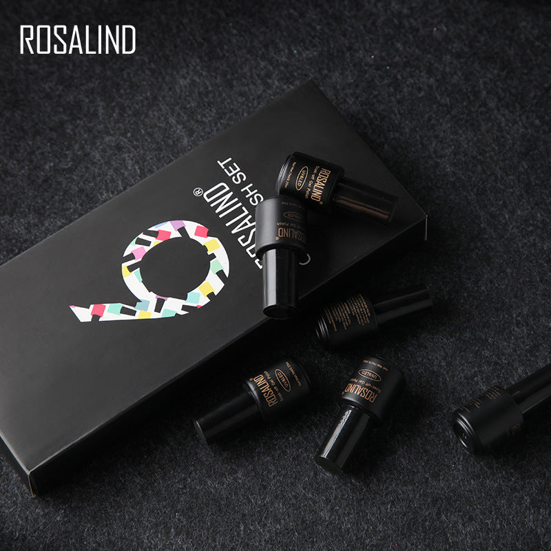 Six-bottle fine nail polish set in assorted shades by My Store
