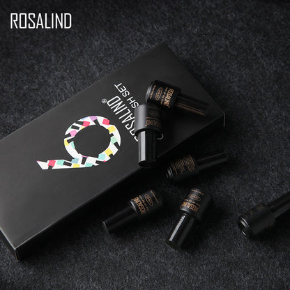 Six-bottle fine nail polish set in assorted shades by My Store