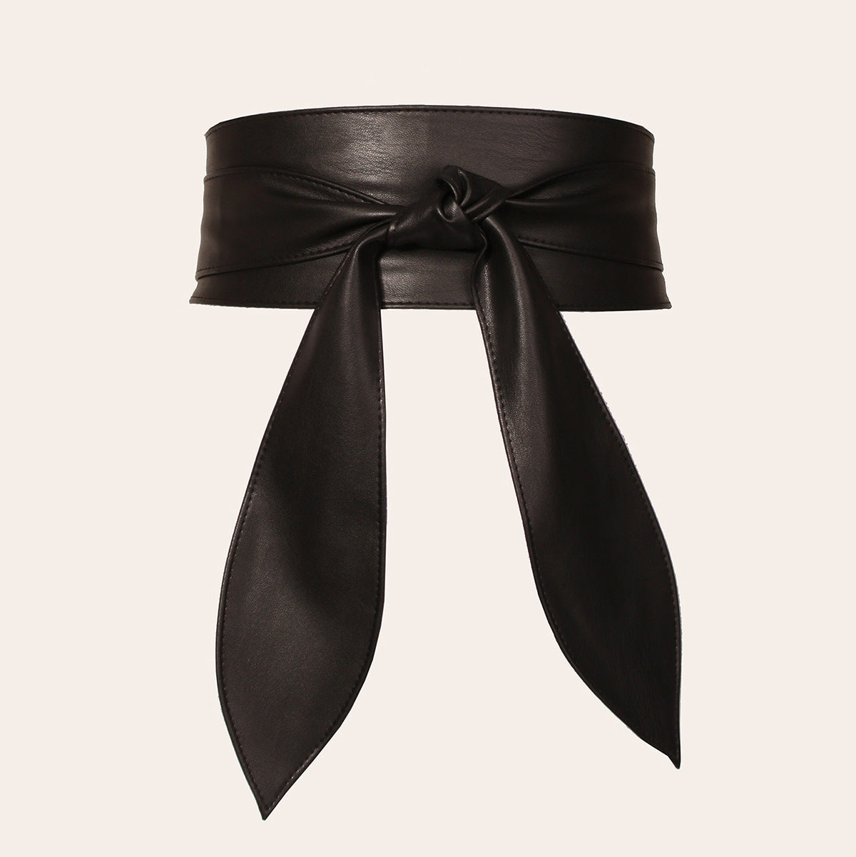 Women's wide waist tie belt with elegant bow ribbon, soft all-match design, super long length