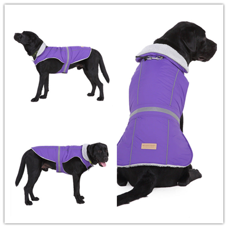Reflective winter pet clothes for nighttime visibility, designed for dogs and cats