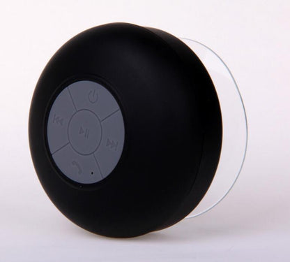 Mini waterproof Bluetooth speaker by My Store, compact black portable speaker viewed from the front