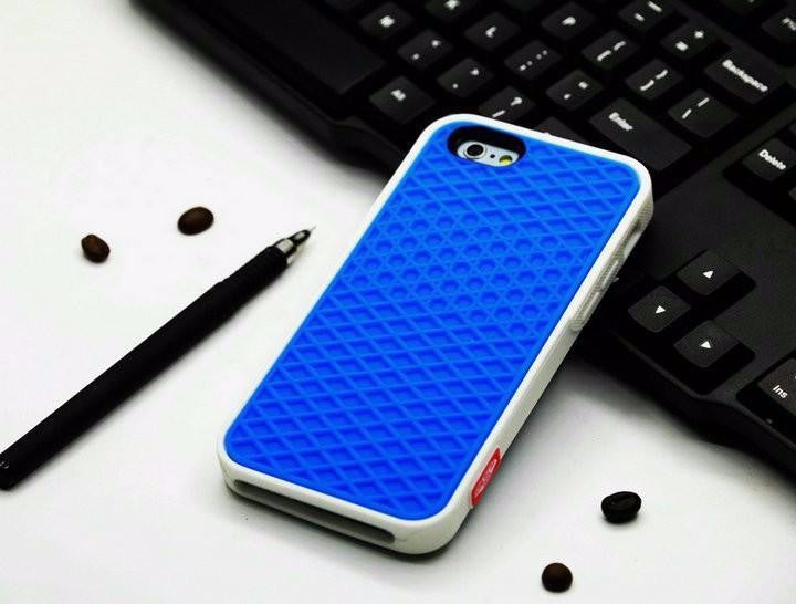 Waffle sole silicone phone case with textured grip design