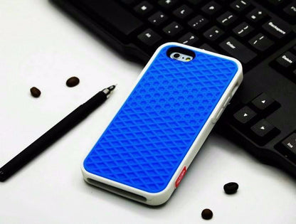 Waffle sole silicone phone case with textured grip design