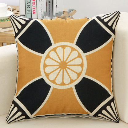 Cushion cover sofa backrest pillow in a simple fabric design