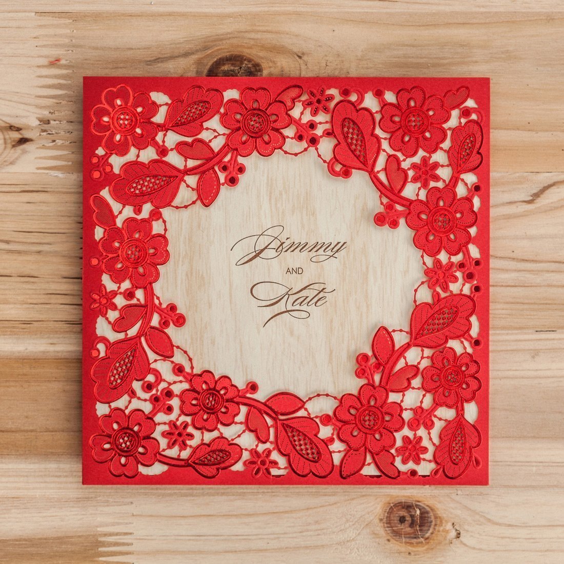 Personalized custom invitation card design from Type 7, featuring customizable text and details