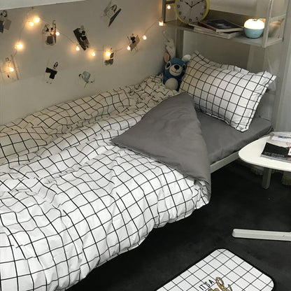 Four-piece Japanese bedding set by My Store, featuring coordinated bedding pieces in a minimalist design