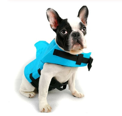 Dog life vest summer shark pet life jacket with shark design and adjustable straps
