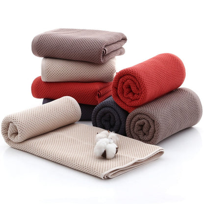 100% cotton honeycomb face towel in a textured woven design