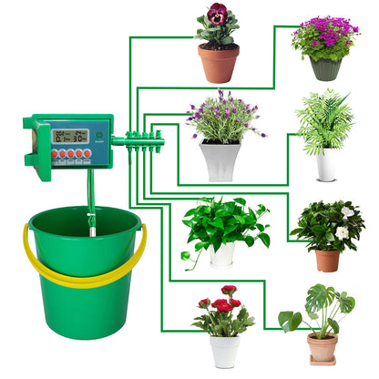 Automatic micro home drip irrigation watering kit with smart controller and sprinkler for garden plants