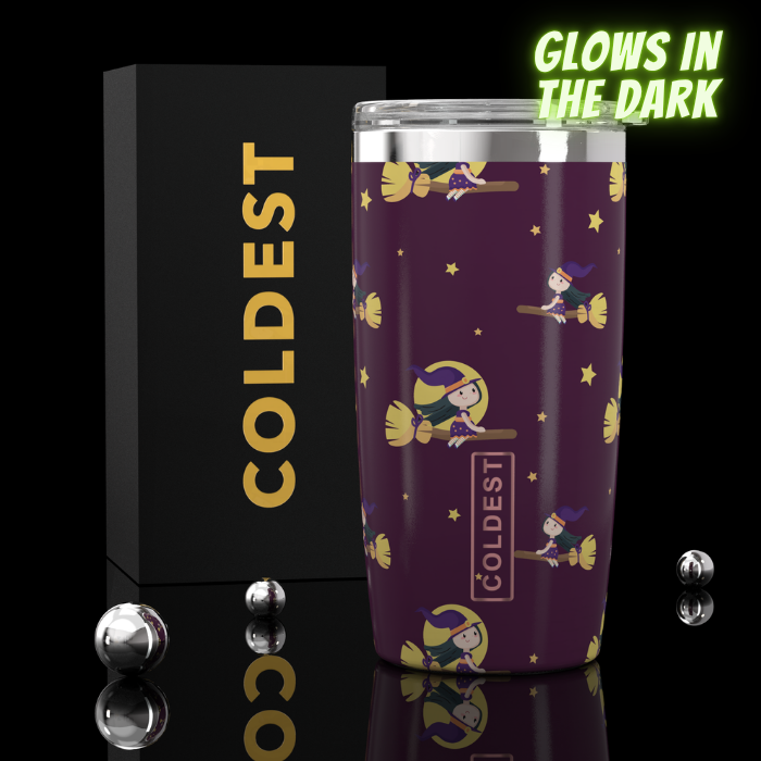 Coldest 20 oz Tumbler v2 hydration bottle with stainless steel finish and spill-proof lid, designed for keeping drinks cold.