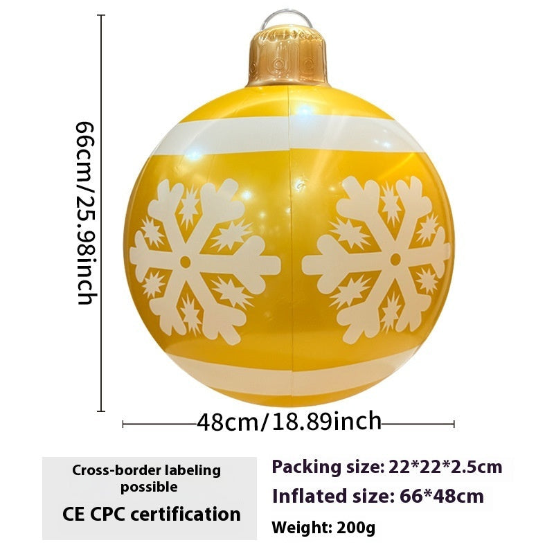 Inflatable Christmas ball outdoor garden decoration, festive holiday design by My Store