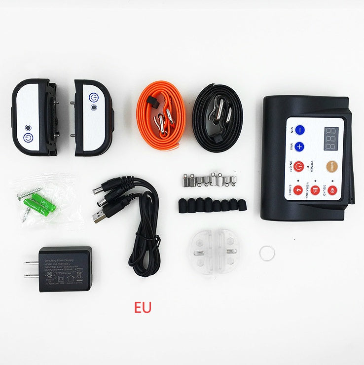 Electric dog fence system with boundary collar and transmitter unit, My Store brand