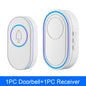 Wireless LED Doorbell with Security Alarm IP65 Waterproof