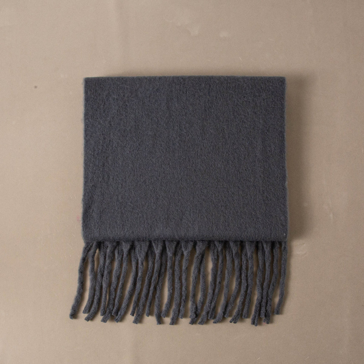 Cashmere-look plaid thickened warm scarf in soft neutral tones by My Store
