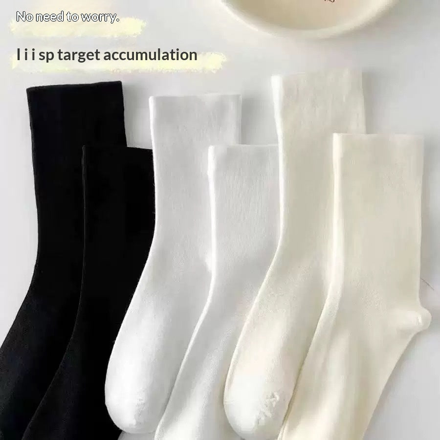 Stylish boneless postpartum mid-calf socks for women in a solid color