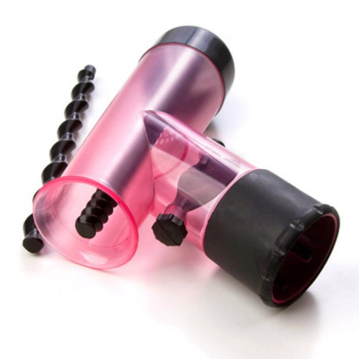 Hair dryer magic curls styling tool with barrel attachment for creating defined curls