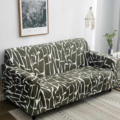 Printed sofa cushion cover with decorative pattern and soft fabric texture