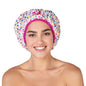 Betty Dain Fashionista Collection Mold Resistant Lined Shower Cap, Deco Dots