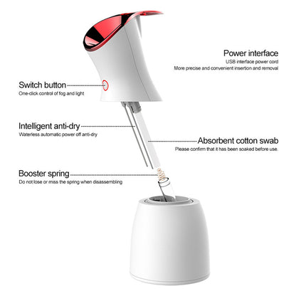 Three-in-one purple light disinfection lamp humidifier with compact design and visible mist output