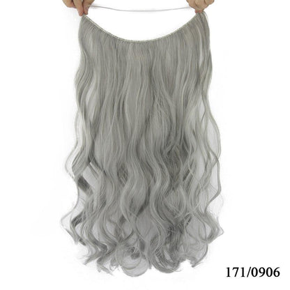 Invisible halo hair extension by My Store, lightweight hairpiece on a plain background