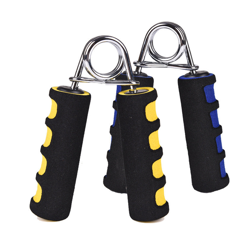 Fitness hand gripper with textured grip and adjustable resistance dial