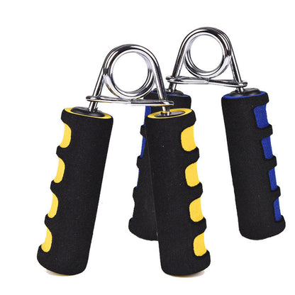 Fitness hand gripper with textured grip and adjustable resistance dial