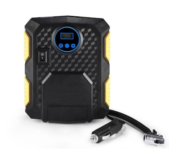Digital tire inflator, DC 12 volt portable car air compressor with digital display and hose