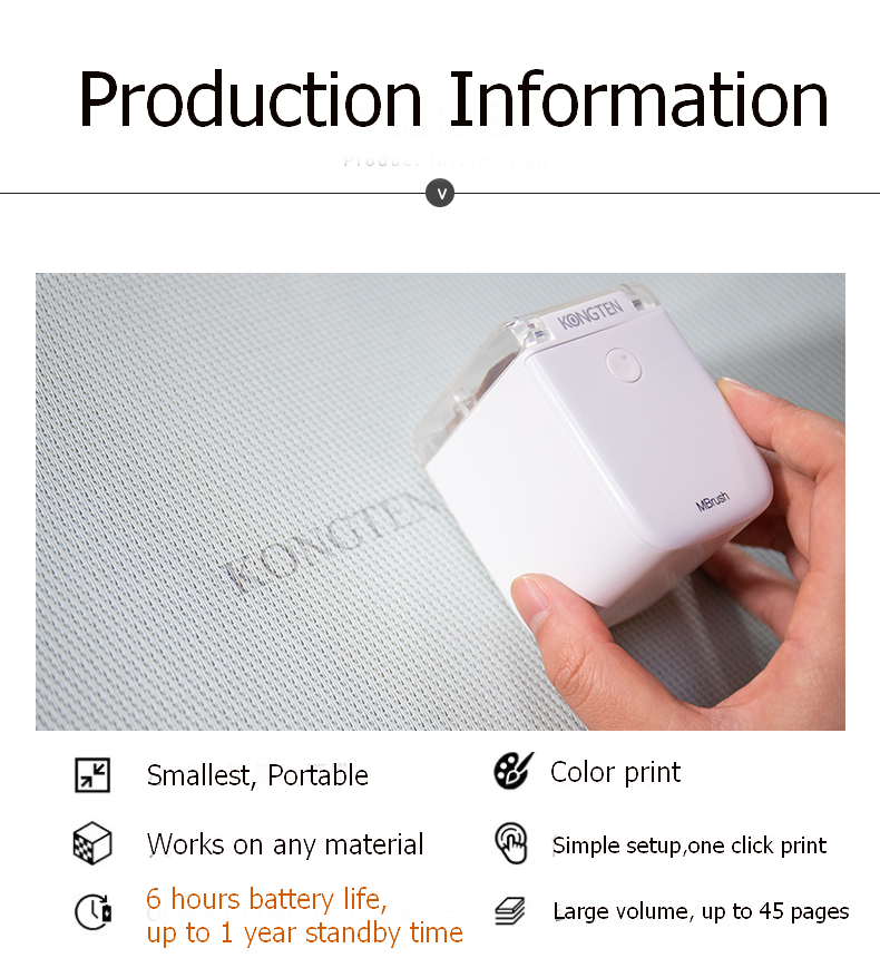 Color portable printer by My Store with compact design for printing on the go