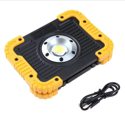 Rechargeable LED camping lantern and camping light with compact design for outdoor use