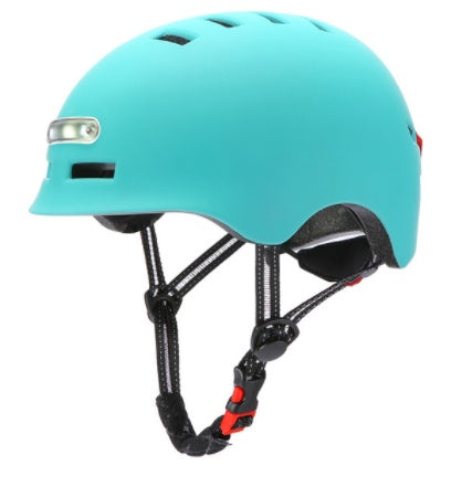 Skateboard cycling electric vehicle lighting warning smart light safety sports helmet accessory