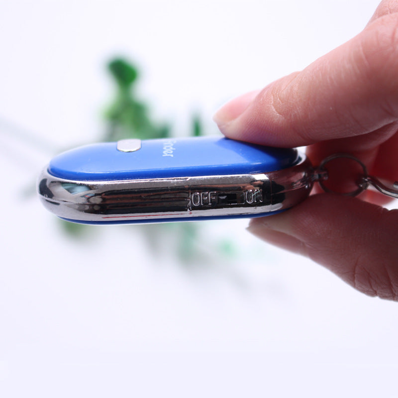 LED whistle control induction key ring, elderly key finder, multi-function anti-lost device, white