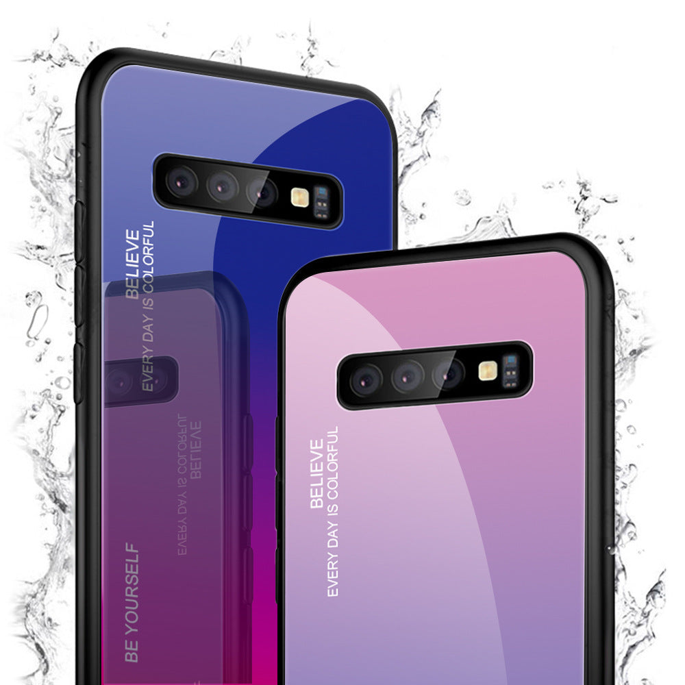 Gradient glass phone case by My Store, translucent ombré finish with slim protective design