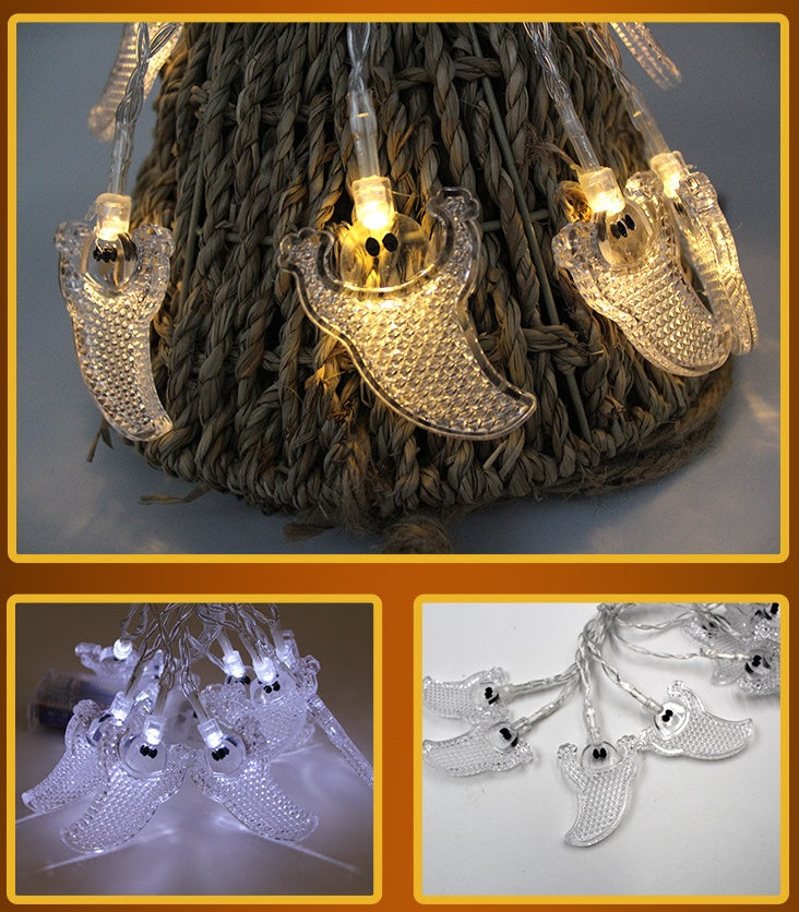 Halloween pumpkin LED string lights lantern decoration, glowing pumpkin lights for seasonal display