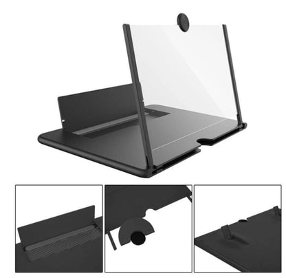 Amplificateur de téléphone portable pliable, vue du produit déployé noir